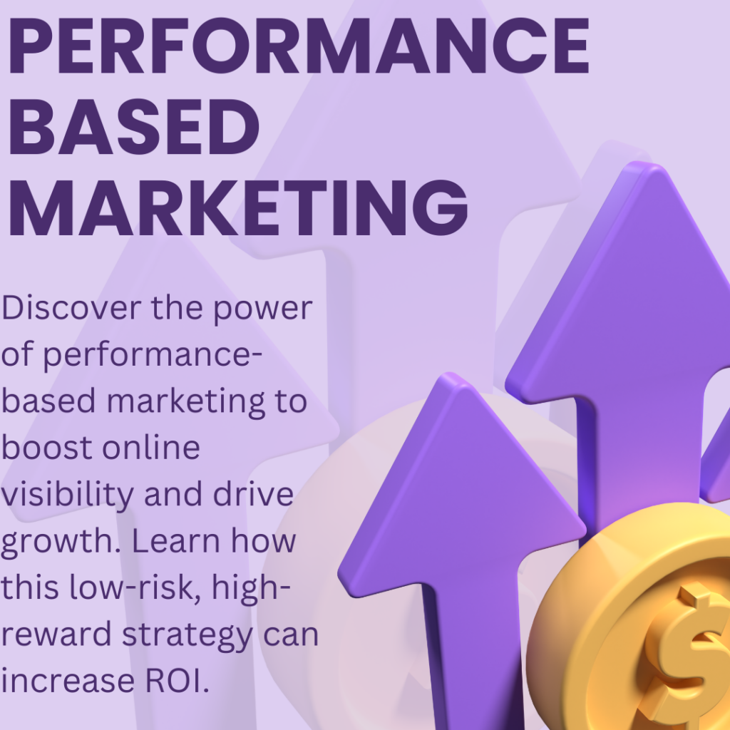 performance based marketing. maximize ROI.